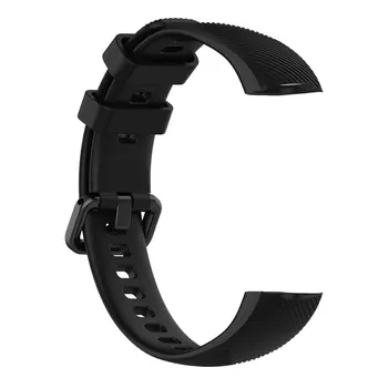 

For Huawei Glory 4/5 Silicone Smartwatch Replacement Strap Official Pattern Black Buckle Sports Replacement Wristband