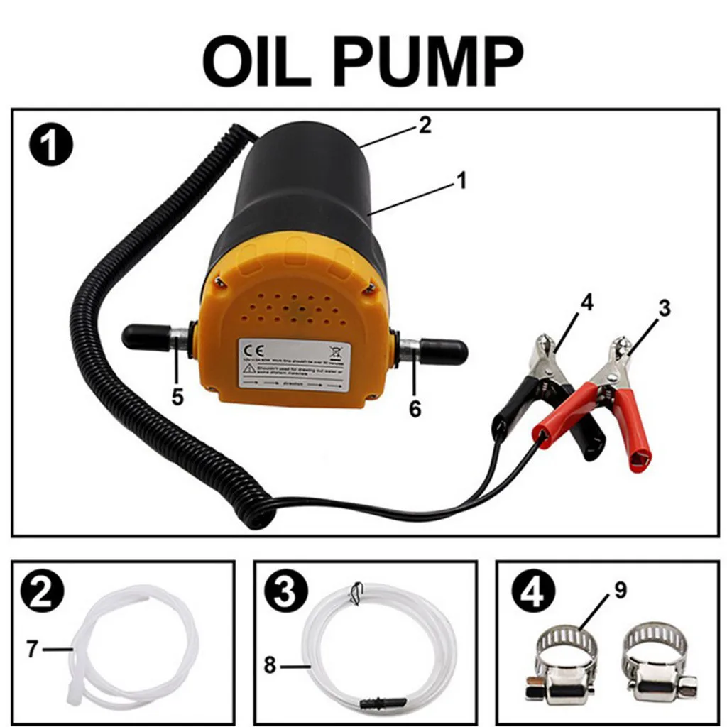 Автомобильный масляный насос для двигателя 12 В, Электрический масляный/дизельный отстойник для жидкости, экстрактор для перекачки топлива, всасывающий насос для лодки, мотоцикла# Y1
