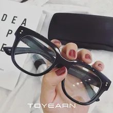 TOYEARN новые винтажные сексуальные женские негабаритные Квадратные Солнцезащитные очки женские оправа с заклепками прозрачные очки женские оптические глаза
