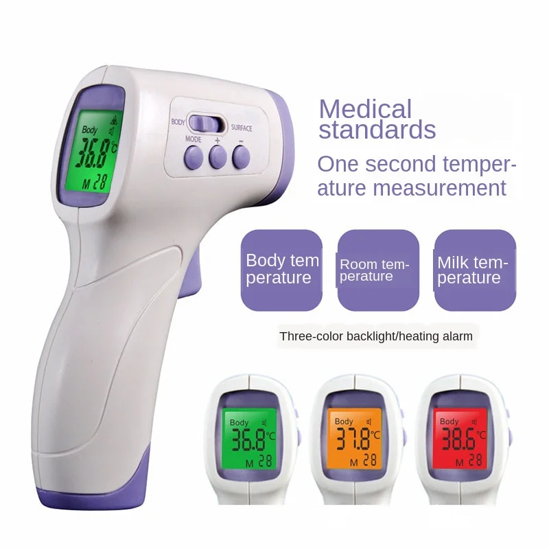 

Non-contact Infrared Forehead Thermometer Household Clinical 1 Second Measure Termometro Digital Bebe Three-color Backlight