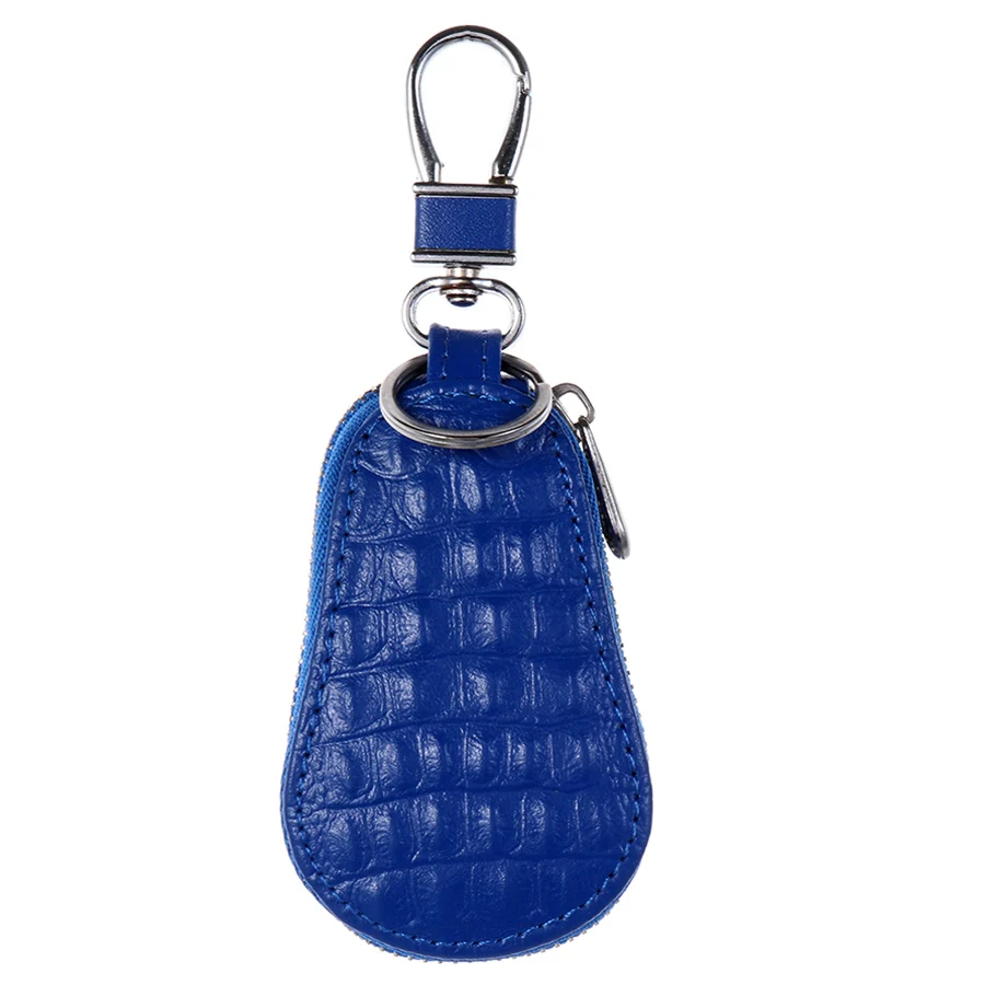 Женские чехлы для ключей, мужские кожаные кошельки для ключей, ключница, органайзер для ключей на молнии, чехол для ключей, сумка, сумочка унисекс, кошелек - Цвет: Style2-Blue