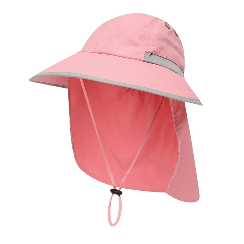 

Woman Sunshade Wide Brim Quick Dry Sun Hat Outdoor Ponytail Hats With Neck Flap For Traveling Hiking Hunting Camping Fishing