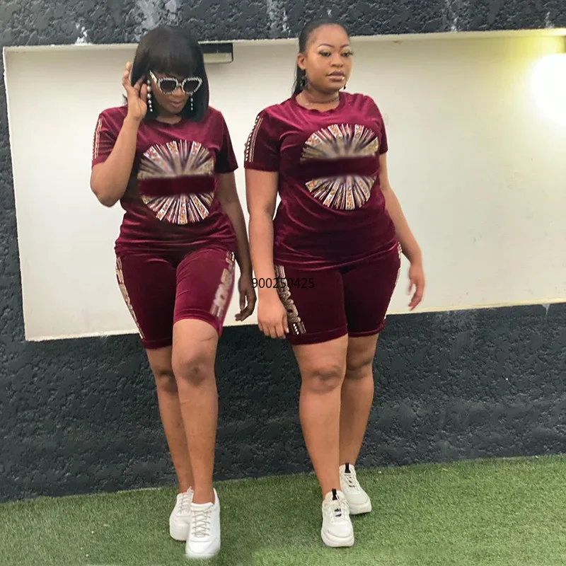 Бархатная африканская женская одежда осень/зима 2020 мусульманский комплект из 2