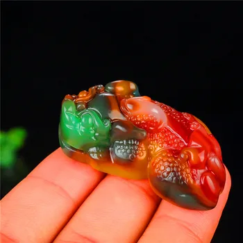 

Natural Color Hand-carved Jade Pi Xiu Jade Pendant Jewelry Necklace Kylin Sent Treasure To Protect The Male and Female Models