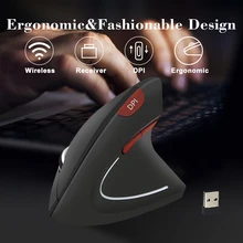 CHYI, Вертикальная Эргономичная Беспроводная Usb игровая компьютерная мышь для ноутбука, 6 кнопок, оптическая компьютерная мышь, 3d подставка, эргономичная мышь для Macbook