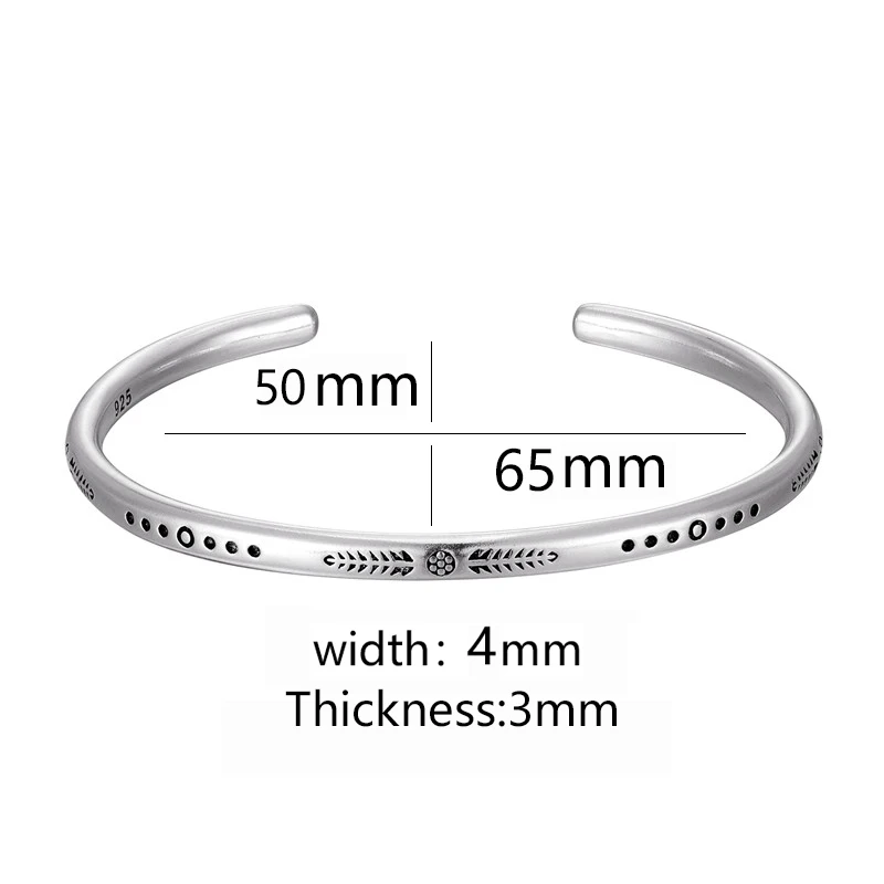 Vintage Silver Color Fish Pattern Open Bracelet Bangle Hand Beat Irregular Bracelet For Women Men Jewelry