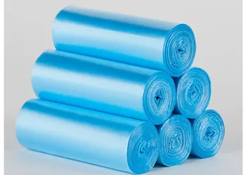 

100pcs/Pack 45x60cm Vest Type Disposable Trash Bags Blue Plastic Bags Household Garbage Bags Kitchen Supplies