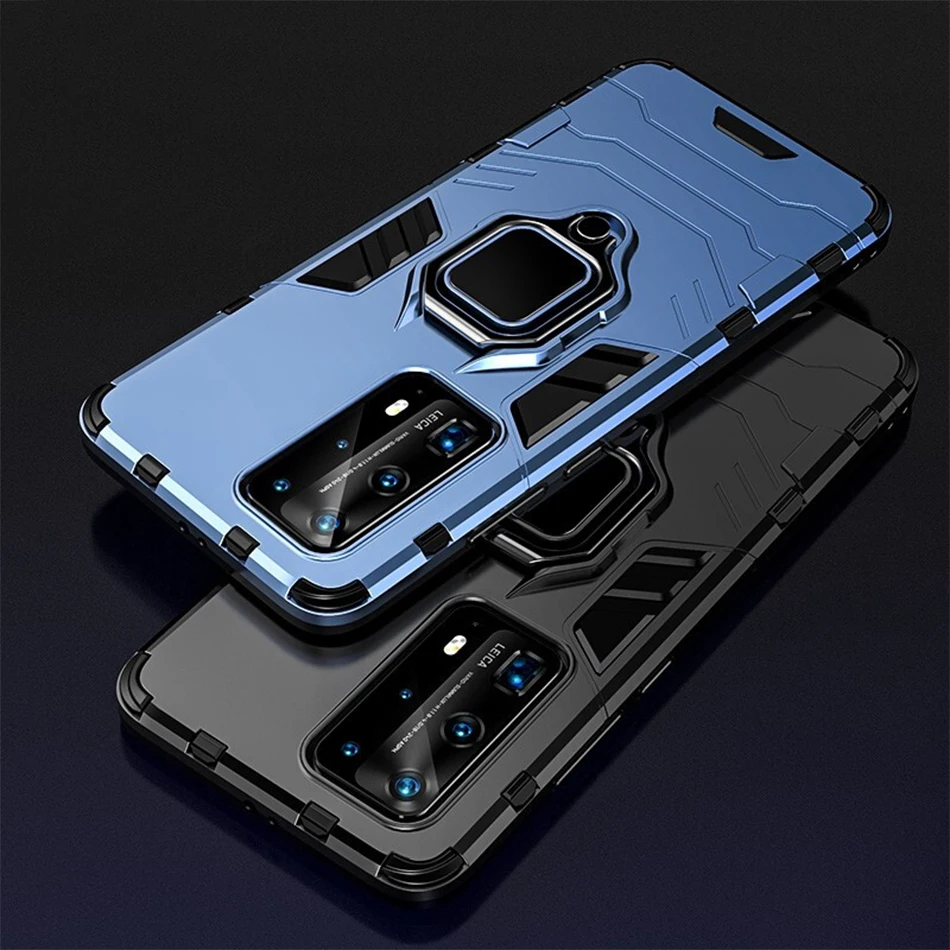 Роскошные бронированные чехлы для Huawei P40 противоударные P30 P20 Lite 2019 Pro с магнитными