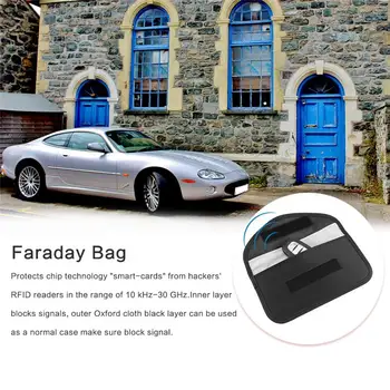 

Hot Onever Signal Blocking Bag Car Fob Signal Blocker Faraday Bag Signal Blocking Bag Shielding Pouch Wallet Case for IDCard/Car