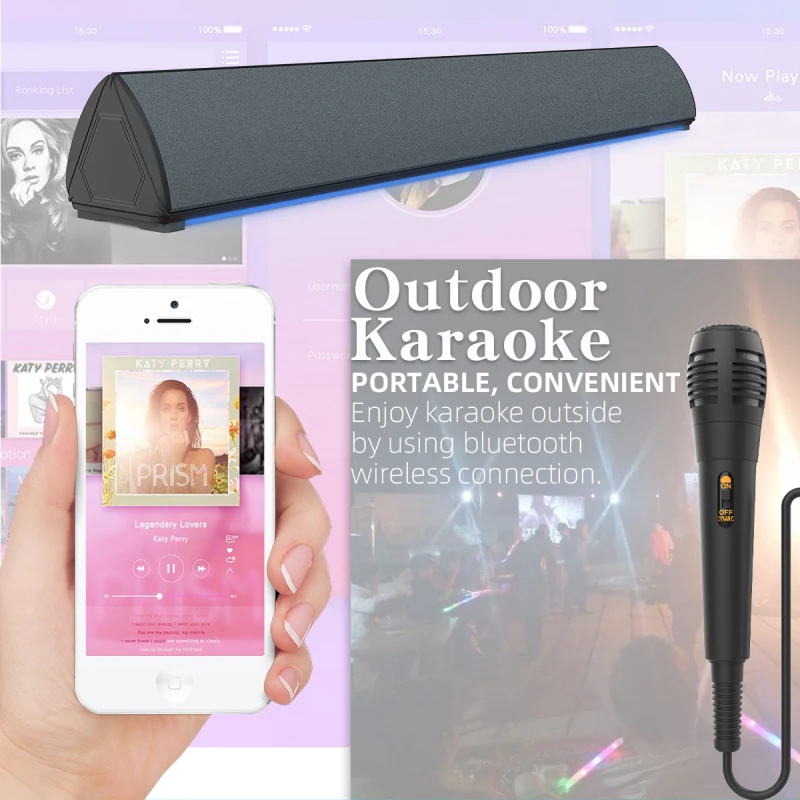 TV Speaker Bluetooth-compatible Speakers For Computer Soundbar Subwoofer Bass Stereo Column With Fm AUX TF RCA Music Center | Электроника