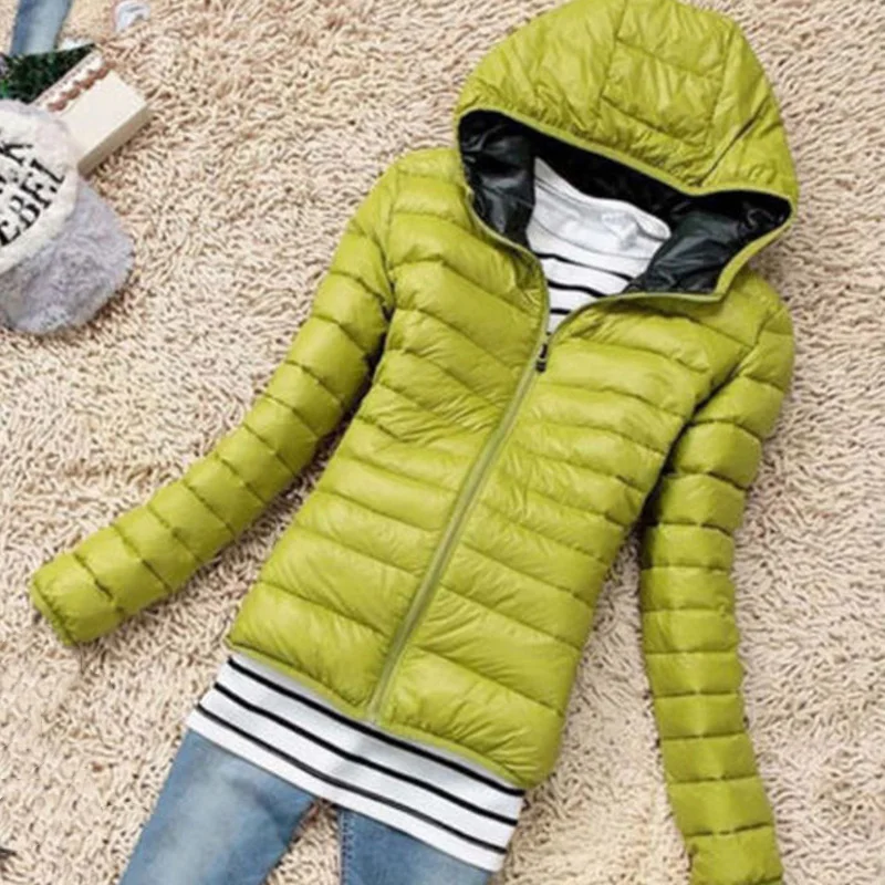 lower price  Women's Coat Jacket Hooded Short Overcoat Cotton Ladies Collar Puffer Bubble Parka Outwear