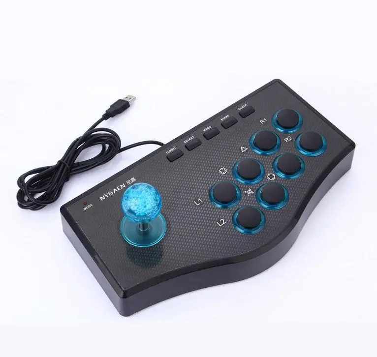 Retro Arcade Game Rocker Joystick USB Wired Game Controller for PS2 PS3 PC Android Smart Tv Computer PC Gamepad Gaming Console 