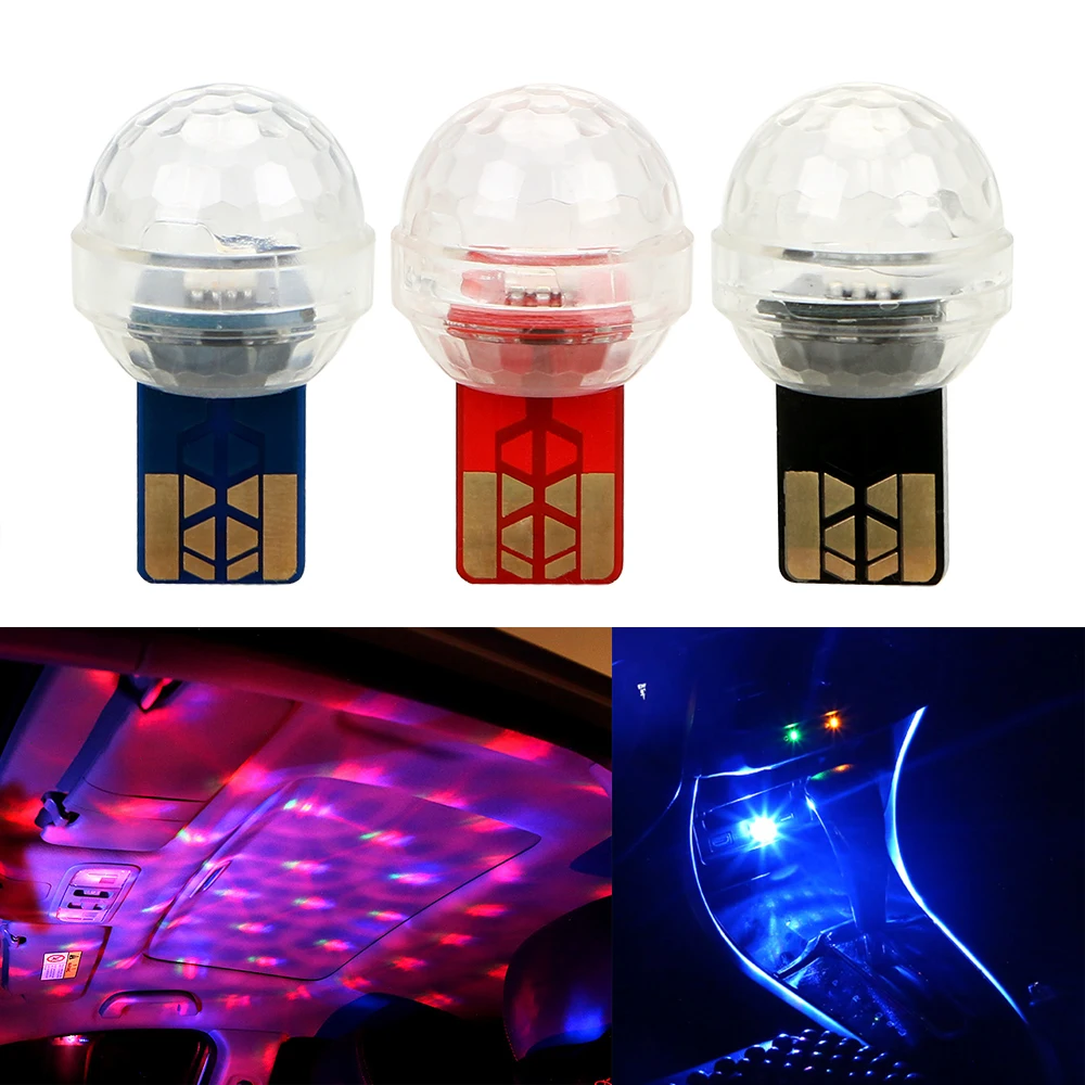 

LEEPEE Ambient Lamp LED Car USB Decorative Light Mini Colorful Music Sound Lamp