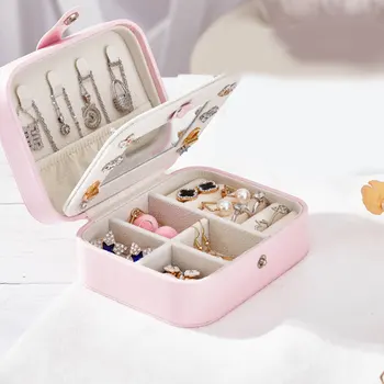 

Multi-function Jewelry Organizer Display Travel Jewelry Case Boxes Portable Jewelry Box Leather Storage Organizador De Joyas