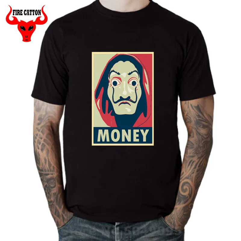 ТВ-сериал Casa de MONEY футболка hombre camiseta La De Papel homme Money Heist House of paper Bella Ciao футболки |