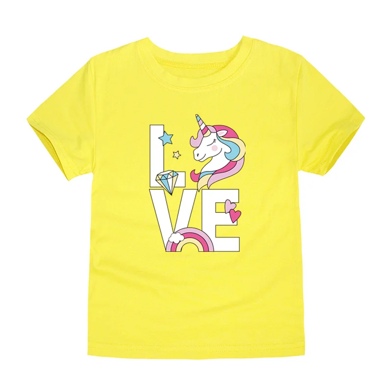 Kids Girl T Shirt Summer Baby Boy Cotton Tops Toddler Tee Clothes Children Clothing Infant Unicorn T-shirts Girls cotton t shirt