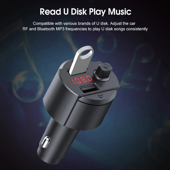 Двойной USB автомобильный Bluetooth 5,0 MP3-плеер многофункциональный автомобильный комплект с приемником громкой связи SP99