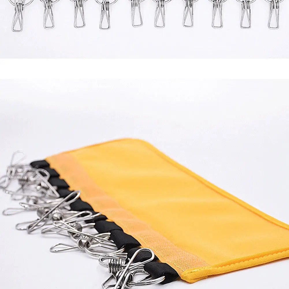10 Clips Portable Hanger Rack Small Clips Hat Sock Scarf Storage Hook for Travel Home Clothes