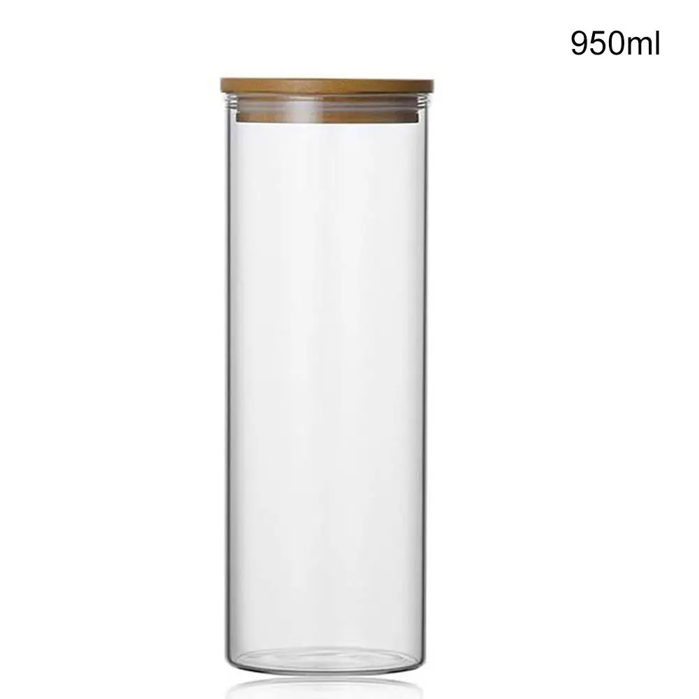 950ml Glass Jars Sealed Cans with Cover Kitchen Food Storage Bottles Large Capacity Mason Spice Jars Candy Storage banks Tea Box - Цвет: 950ml