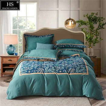 

Spring Is Full Of Vitality Flowers Plants Pure Cotton Brushed 4pieces Bedding Sets Duvet Cover Pillowcase Bedsheet Weight 3.9kg