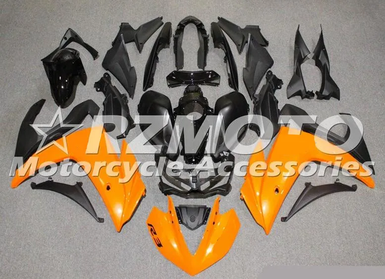 4 Подарки YZF R3 R25 ABS инъекции обтекателя комплект для Yamaha YZFR3 YZFR25 Полный обтекатели обтекатель оранжевый