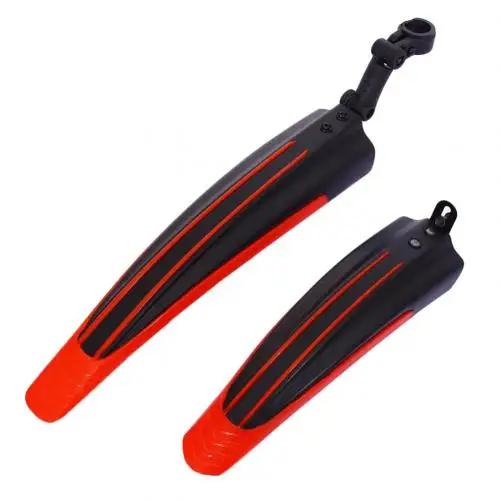 Black and Red 2 шт. велосипедные Крылья сверхлегкие задние велосипедные Крылья легкие Брызговики и передние велосипедные Брызговики для MTB шоссейные велосипедные аксессуары - Цвет: Black and Red