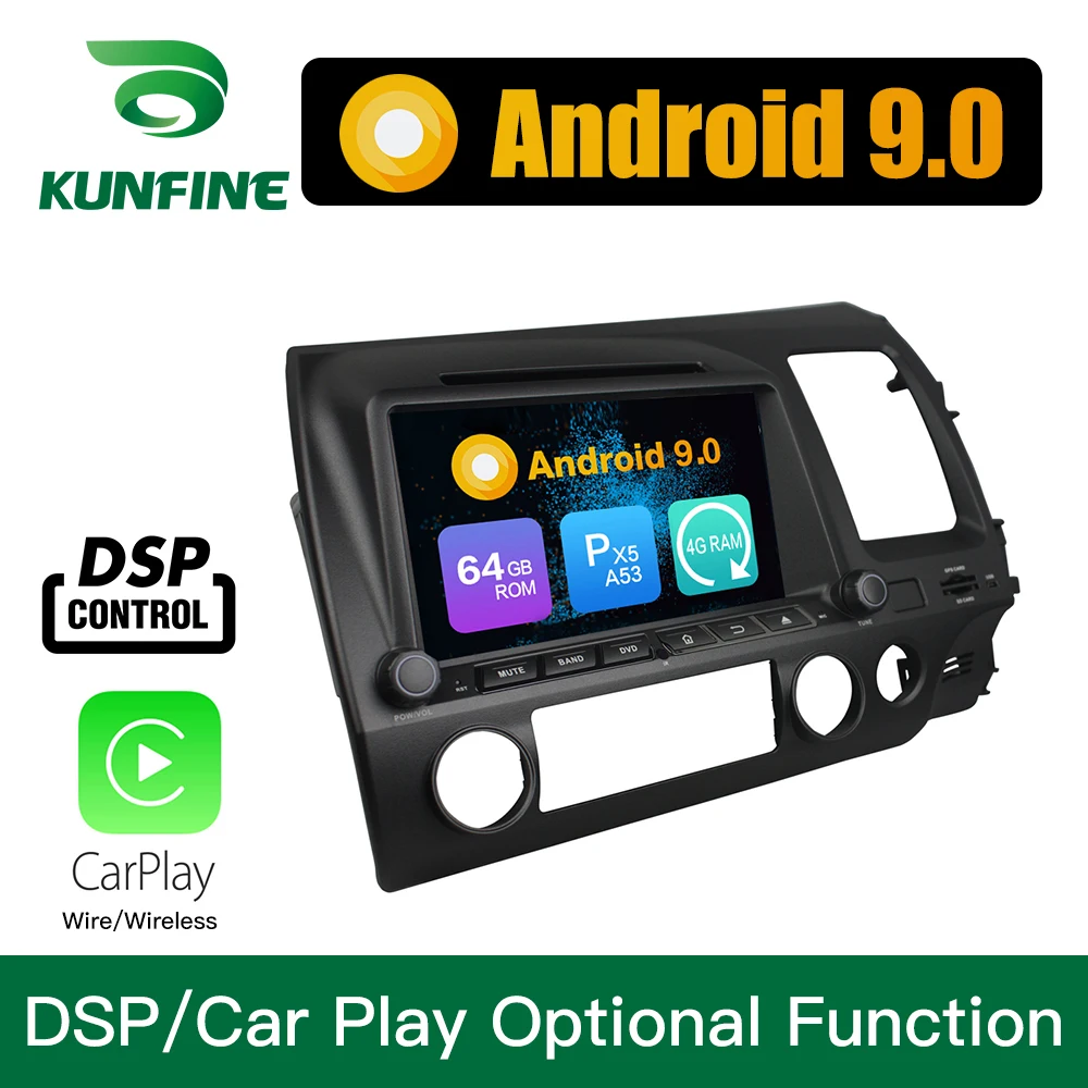 Android 9,0 Восьмиядерный 4 Гб ОЗУ 64 Гб ПЗУ автомобильный DVD GPS; Мультимедийный проигрыватель стерео для honda Civic 2006-2011 правый ручной драйвер радио