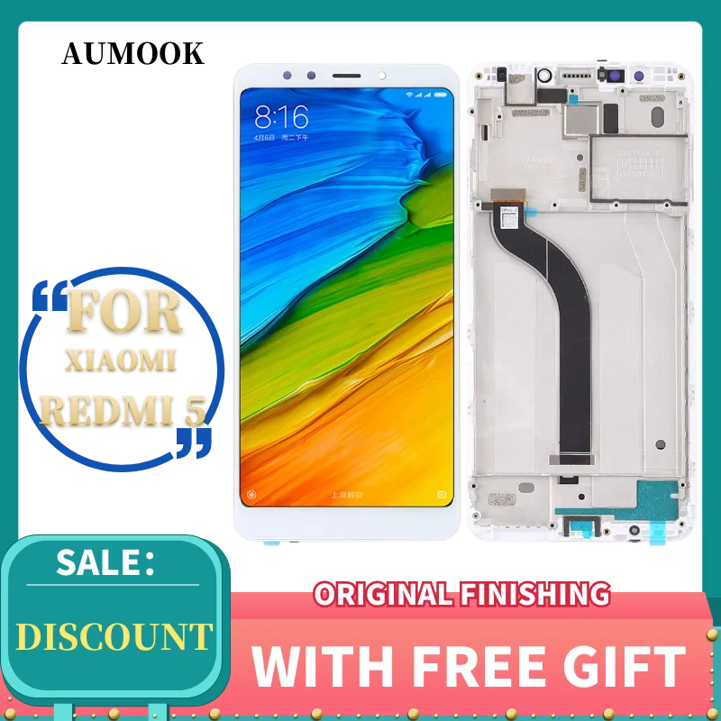 ЖК дисплей с рамкой и дигитайзером сенсорной панели в сборе для Xiaomi Redmi 5 7 дюйма MDG1