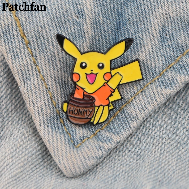 Patchfan мультфильм персонажи цинка металлический Узелок Значки пункт рубашка сумка Одежда Кепка рюкзак броши для обуви значки медали A2264