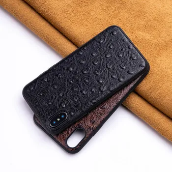 

Ostrich Skin Phone Case For IPhone X XS Max XR Fitted Case For Apple 5 5S SE 6 6S 7 8 Plus Protect Phone Case