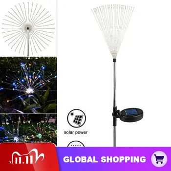 

2pcs Colorful Firework Lights Outdoor Garland Solar Power LED Copper Wire Fairy Lights Waterproof Festival Party Decor Lamp