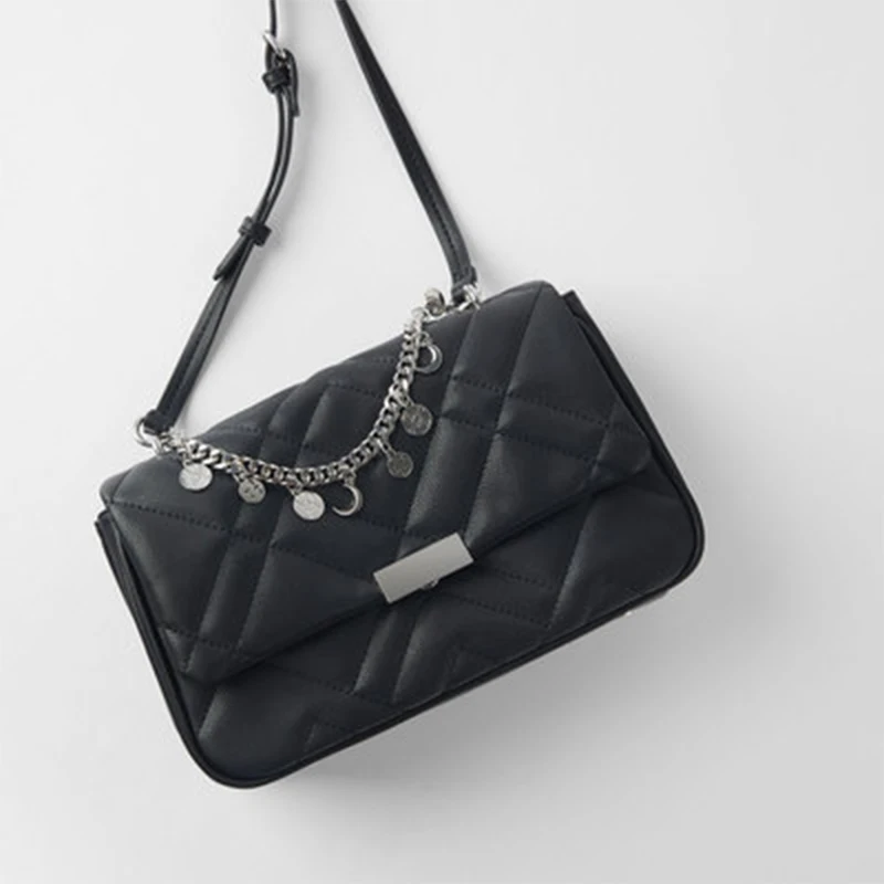 

Brand Pu Leather Bags For Women 2020 Chains Diamond Lattice Crossbody Bags Famous Women Shoulder Messenger Bag Ladies Handbags
