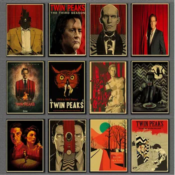 

New TV TWIN PEAKS Posters Clear Image Wall Stickers Decoration Good Quality Prints Retro Poster kraft Paper Home/bar Decor