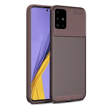 

100 pcs For Samsung A70 A71 Silicone Beetle Solid Color Drop Protection Phone Case Cover For Samsung A50