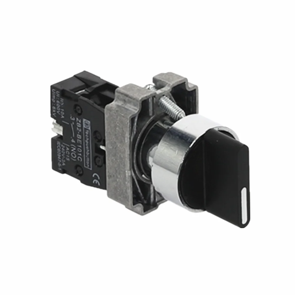 

22mm XB2-BD21 2 Position NO Knob switch 10A/415V Lock-in Selection Switch