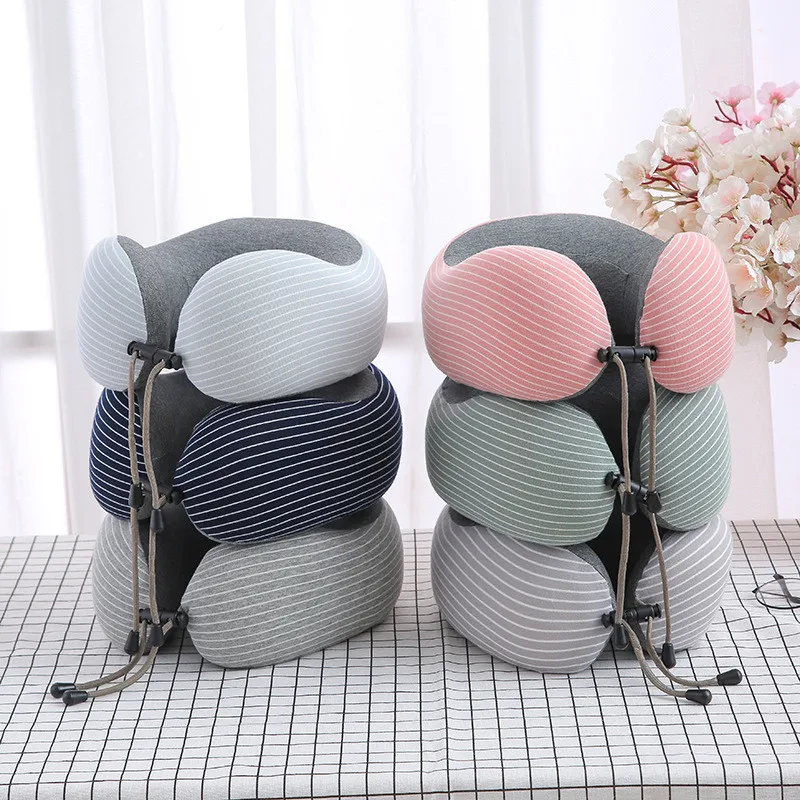 

New U Shaped Memory Foam Neck Pillows Soft Slow Rebound Space Travel Pillow Solid Neck Cervical Healthcare Bedding U3
