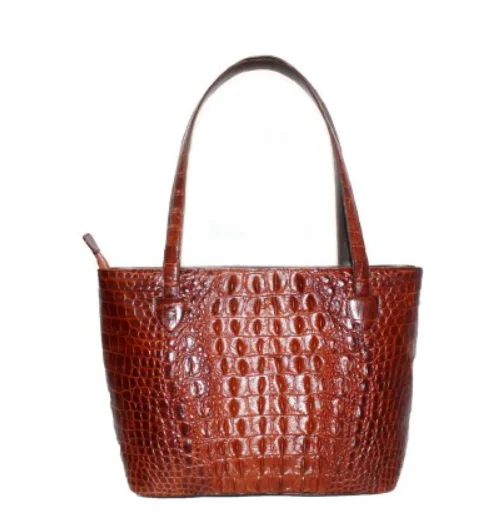 

ALLIGATOR CROCODILE EMBOSSED Genuine Crocodile Leather Handbag TOP HANDLE WHOLESALE