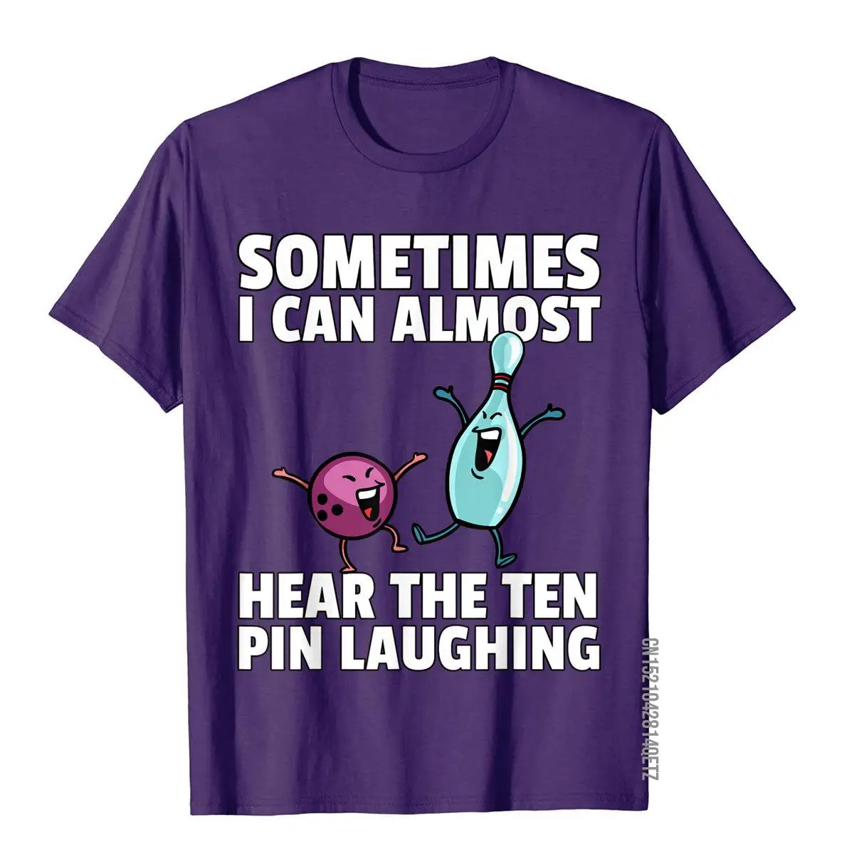 Bowling Ball Pin Men Women Kids Youth Mom Alley T-Shirt__B12791purple