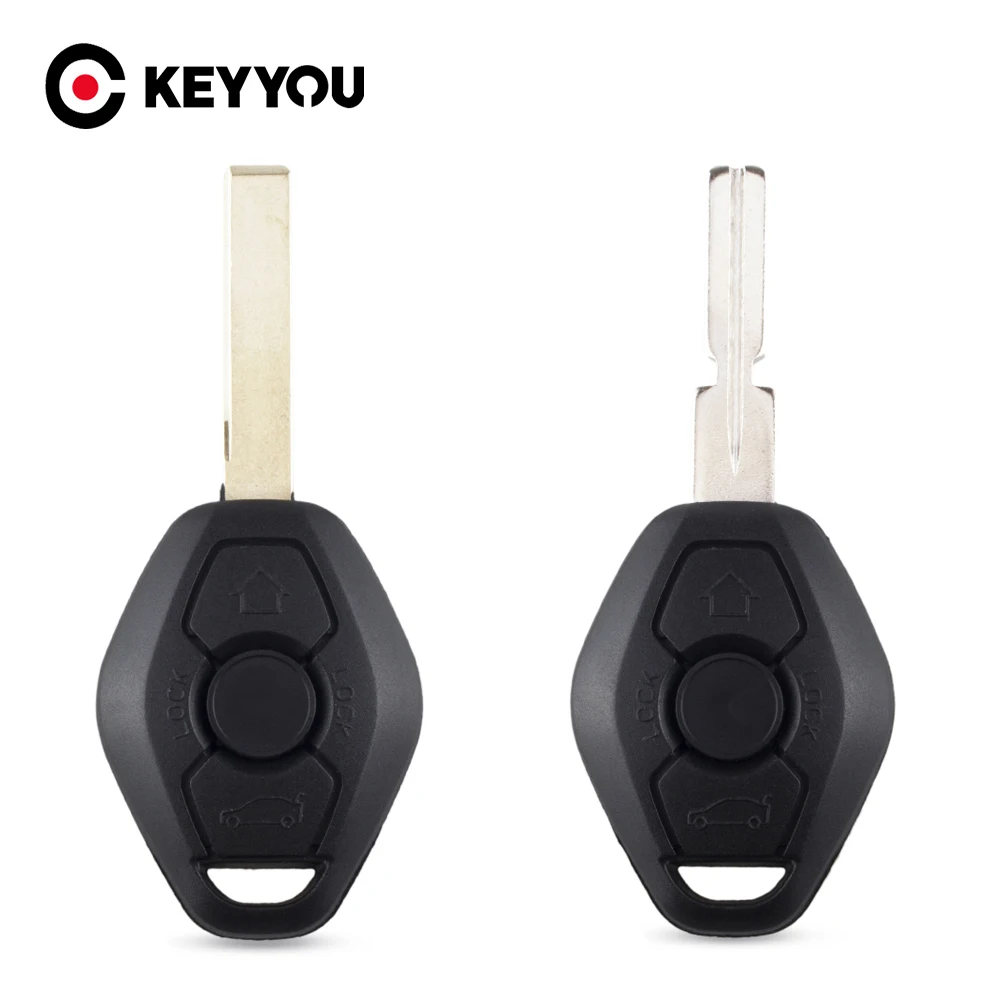 Keyyou 3 Buttons Remote Car Key Shell Fob Case Hu92 / Hu58 Blade For