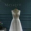 Mryarce Elegant Embroidery Lace Floral Sleeveless Spring Wedding Dress Bridal Gowns Vestido De Noivas 4