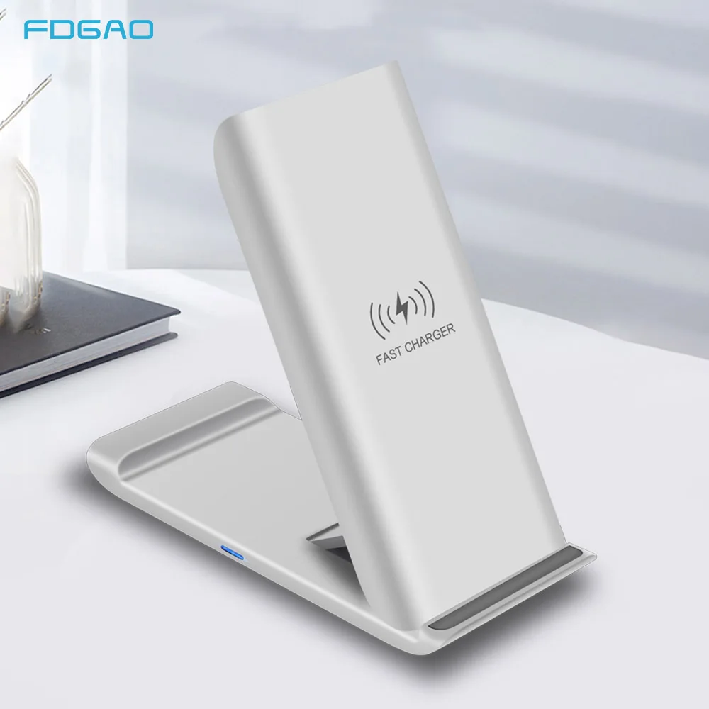 Qi Wireless Charger Stand 15W Fast Charging for Huawei P40 Pro Samsung S20 S10 Charge Station iPhone 11 X XS XR | Мобильные телефоны