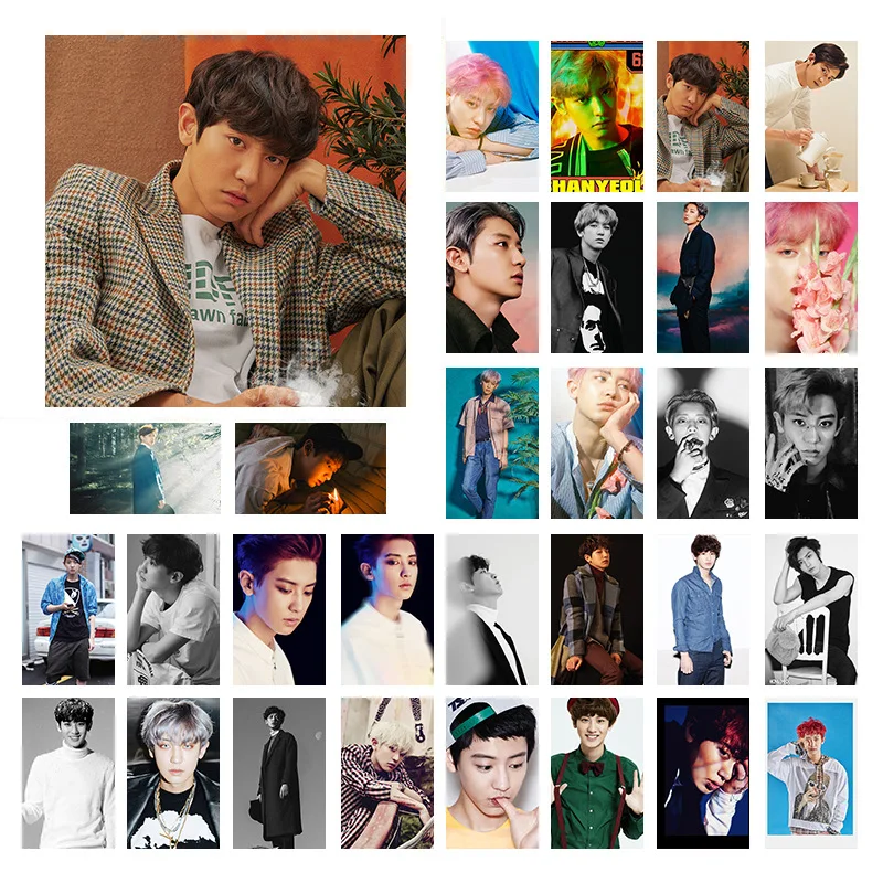 Экзо Baekhyun Chanyeol лежал Sehun KAI CHEN D.O XIUMIN сухо ЛОМО карта фото члены selfie небольшой карты Новая 30 шт./компл