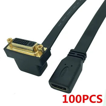 

100PCS/lot HDMI Female to DVI-I 24+5 Female Cable 0.3m for PC HDTV Notebook PS3 STB By HDL EMS UPS