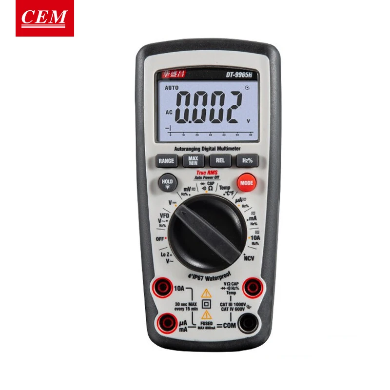 CEM Digital Multimeter Industrial Electrician Meter Ammeter Universal