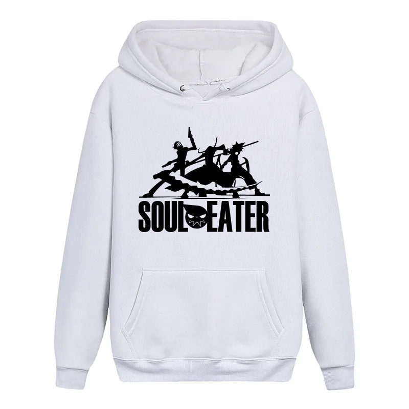 Лидер продаж, с героями мультфильмов, Soul Eater, с длинными рукавами, фосфоресцирующие худи, Повседневные свитера, СВОБОДНЫЙ Модный популярный пуловер, топы с капюшоном - Цвет: 01