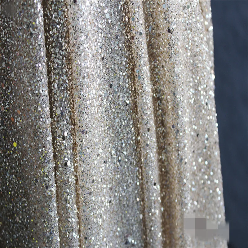 50*140 см/шт. Сверкающие блестки diy свадебное платье ткань украшения дизайнерские ткани