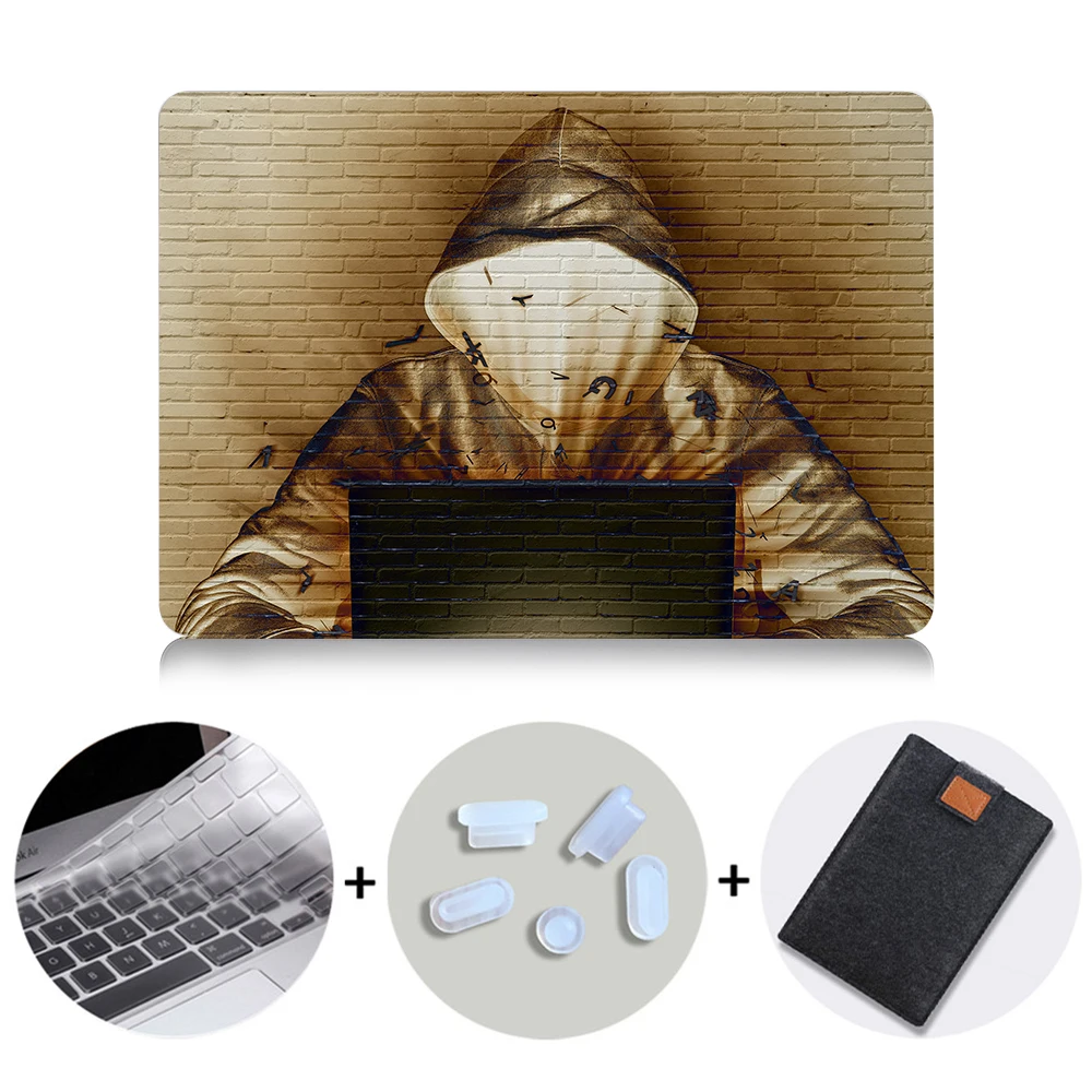 MB05 MTT для Apple Macbook Air Pro retina 11 12 13 15 дюймов чехол для ноутбука с сенсорной панелью ПК Жесткий Чехол таинственный хакер чехол для ноутбука - Цвет: MB05