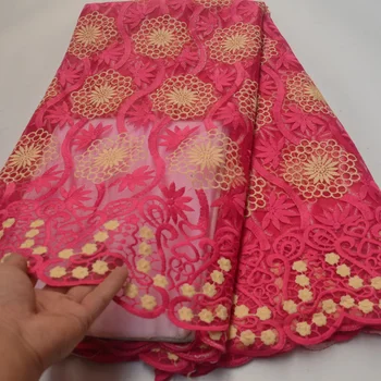 

10 colors 5yards/pc fuchsia pink African tulle lace fabric allover embroidered French net lace fabric for party dress PL99