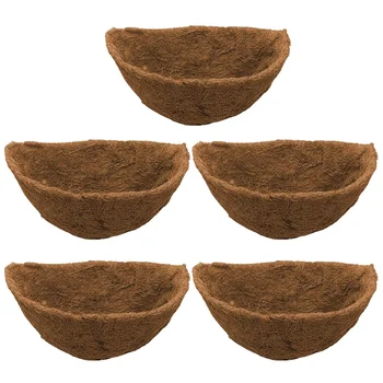 

Half Round Coco Liner,Half Circle Wall Planter Coco Fiber Replacement Liners for Wall Hanging Baskets 5Pack 10 Inch