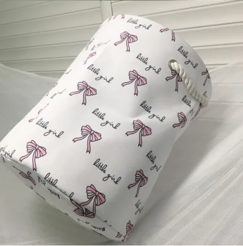 Складная корзина для белья для грязной одежда игрушки тканевая коробка корзинах для маленьких детей дома поднос для вымытой посуды сумка - Цвет: 35X40 white